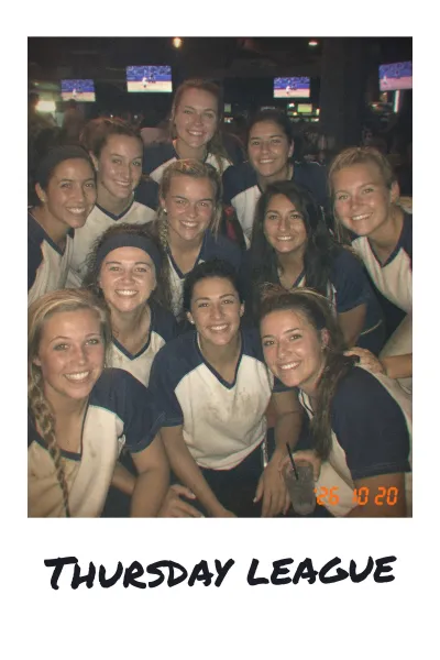 Print captioned Thursday league