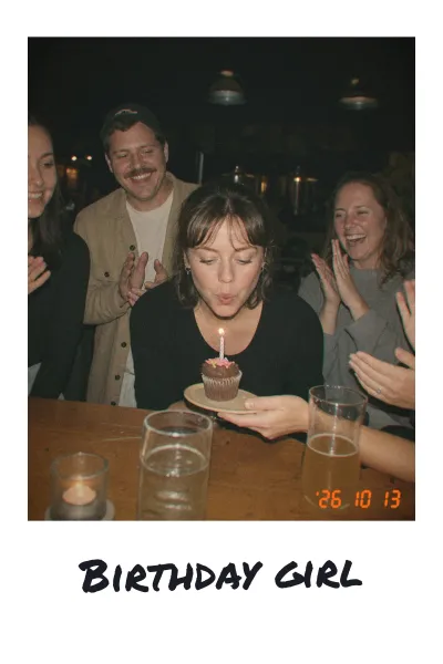 Print captioned Birthday girl