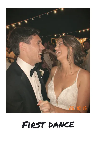 Print captioned First dance
