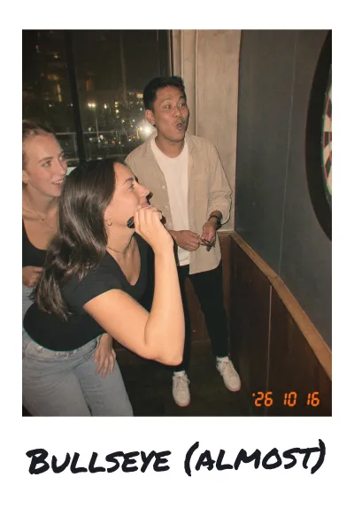 Print captioned Bullseye (almost)