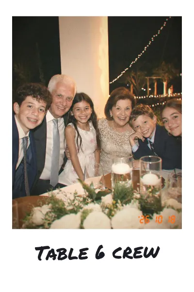 Print captioned Table 6 crew